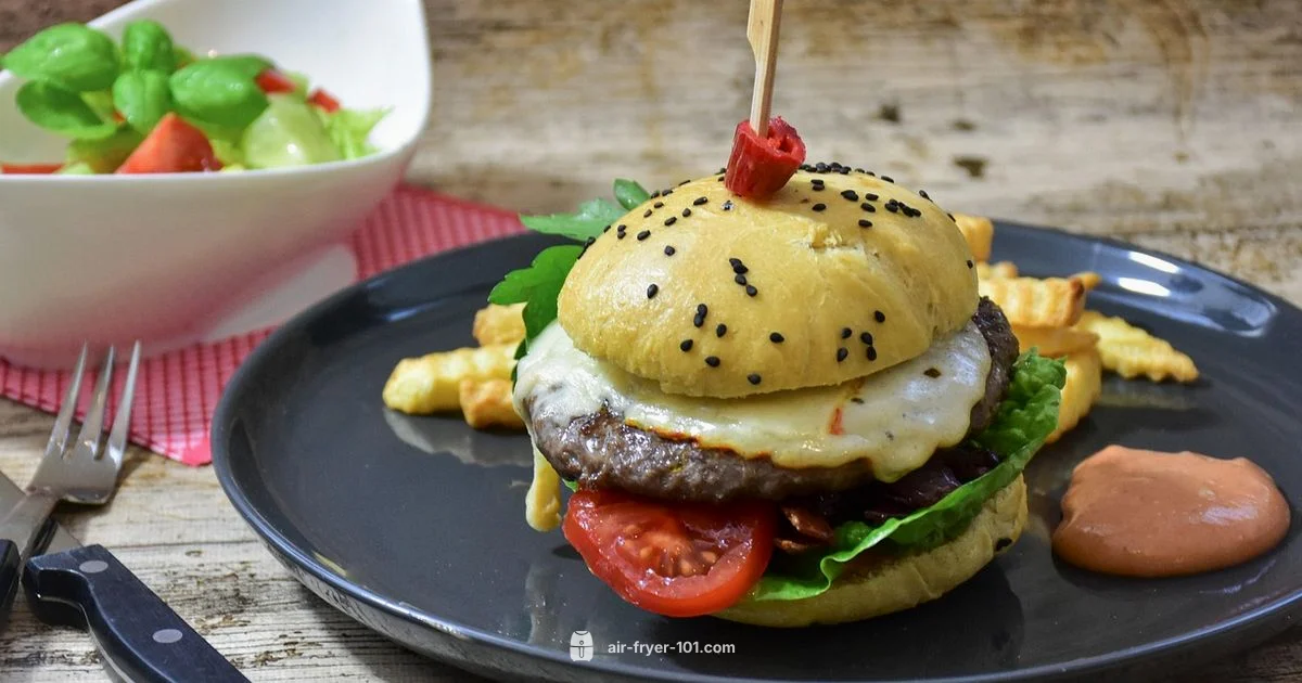 Juicy Air Fryer Burger - Air Fryer 101