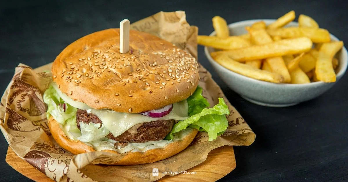 Crispy Air Fryer Cheeseburger - Air Fryer 101